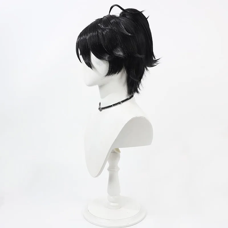 الهوية V OPH فريق التعاون الجلد سجين شعر مستعار تأثيري أسود شائك ندف الشعر هدية عيد الهالوين #3