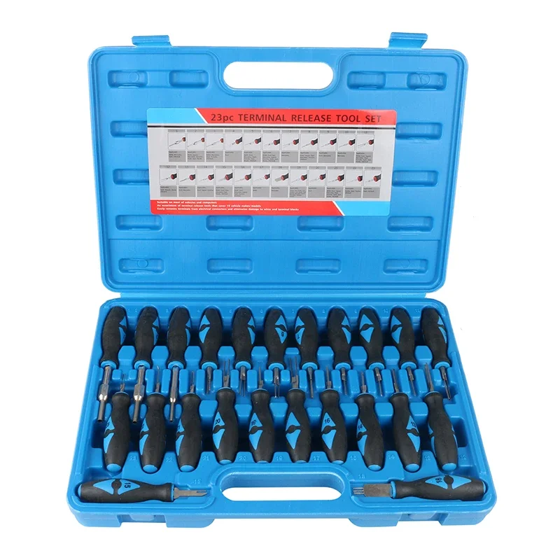 

23Pcs Universal Car Removal Remover Tool Electrical Terminal Release Wiring Crimp Connector Pin Release Auto Repair Tools