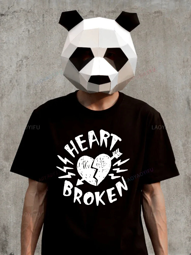 

Heartbreak Fashion Brand Letter Short Sleeve T-shirt Unisex New Summer Couple Short Sleeve Top Retro Nostalgia streetwear