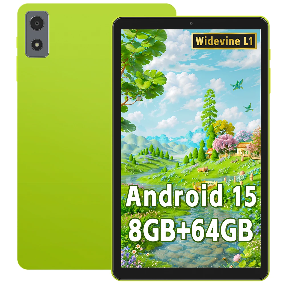 Tablet, ultimo tablet Android 15 2025 da 8,68 pollici, 4 core, 8 GB+64 GB+1 TB TF, doppia fotocamera, batteria da 5000 mAh, WiFi 6, 1340*800 Incell