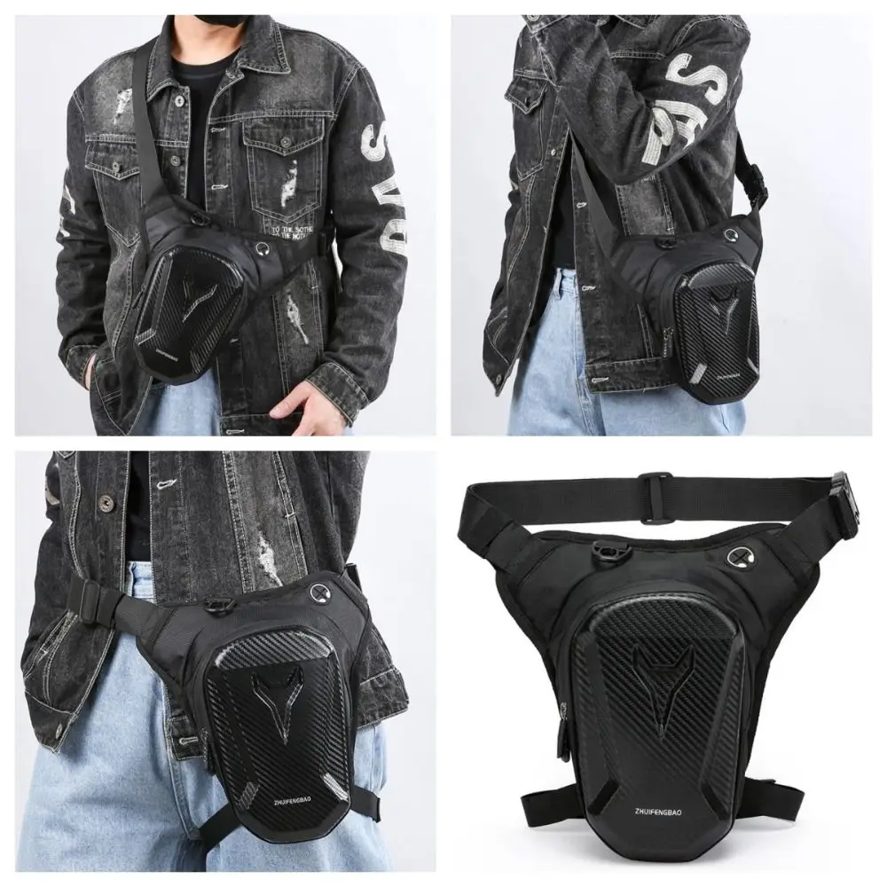 New Nylon Travel Side Bag Waterproof Black Shoulder Bag Multiple Pockets Lightweight Crossbody Bags for Men
