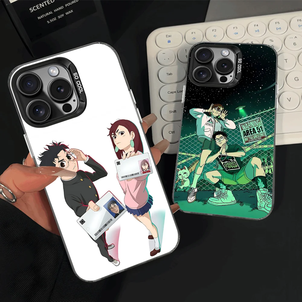 

MOMO OKARUN D-Dandadan Phone Case For iPhone 16,15,14,13,12,11,Pro,Max,Plus,Mini,XS,SE Anti Fall Black Matte Hard Bumper