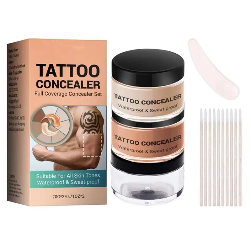 Body Birthmark Scar Spots Cover Cream Waterproof Tattoo Concealer Freckle Birthmarks Cover Concealer Face Body Concealer base