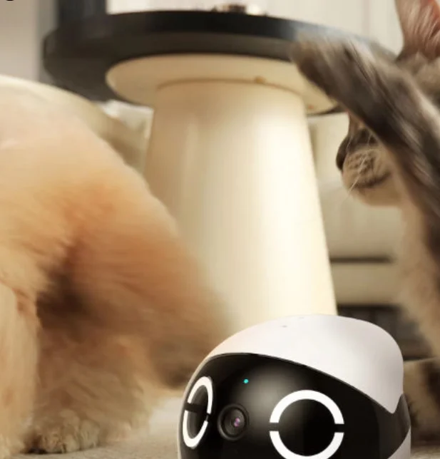 Furniture Outdoor Movable Indoor Pet Camera Robot Battery Powered with 2K Video Night Vision 2-Way Talk Motion Detection Video