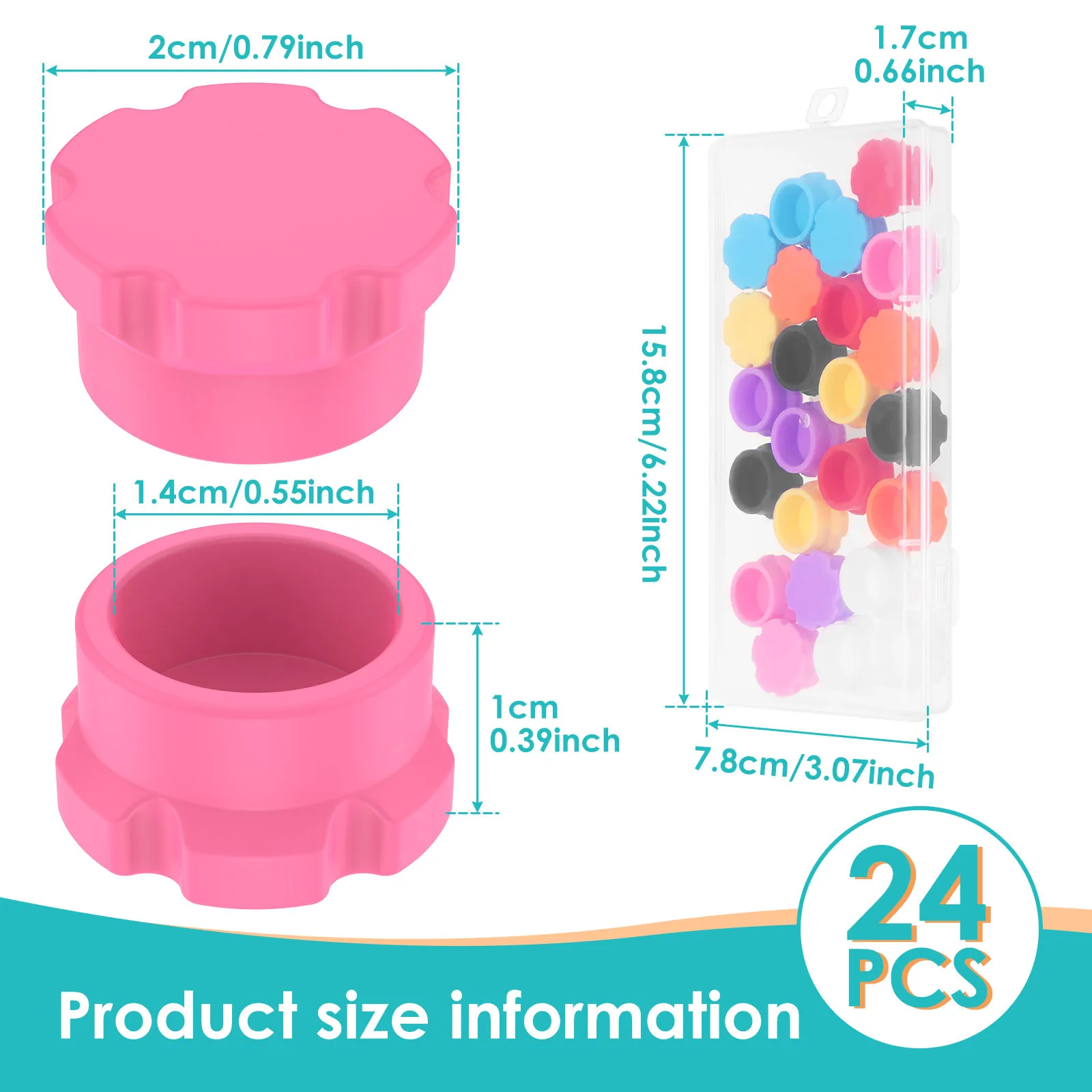 24pcs Glass Vials Protective Vial Caps Leak-Proof Dust-Resistant Lids Cover for Flip Off Caps 3ml Vials for Injection Easy to Cl