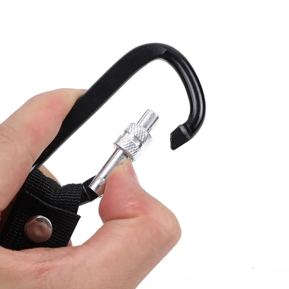 Alloy Multifunctional Carabiner D Shaped U Shaped Punch-Free Carabiner with Lock Thicken Motorcycle Electric Scooter Hook