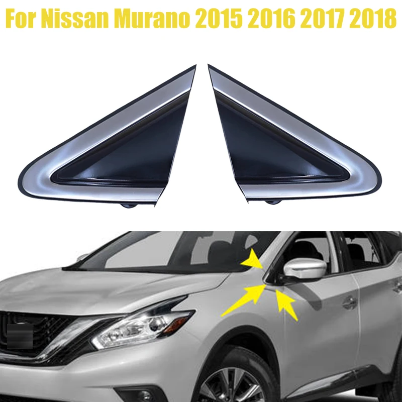 Untuk Nissan Murano 2015 2016 2017 2018 kaca spion pintu sisi Trim sudut segitiga Fender 96319-5BC0A 96318-5BC0A