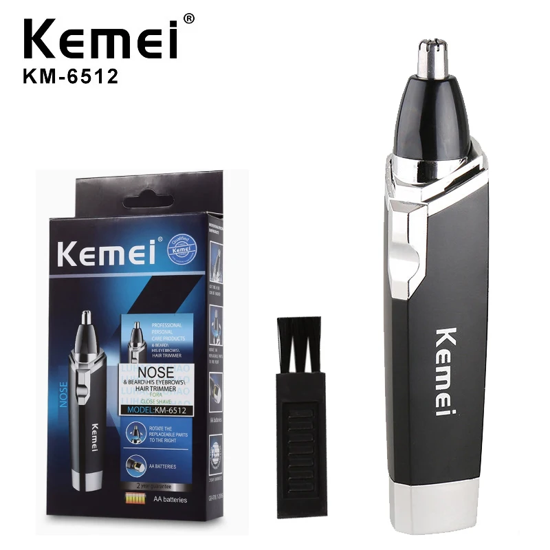 Kemei Professional Nose Hair Trimmer Beard Trimmer Men's Eyebrow Nose Trimmer for Nose and Ear Cleaner Hair Removal Machine