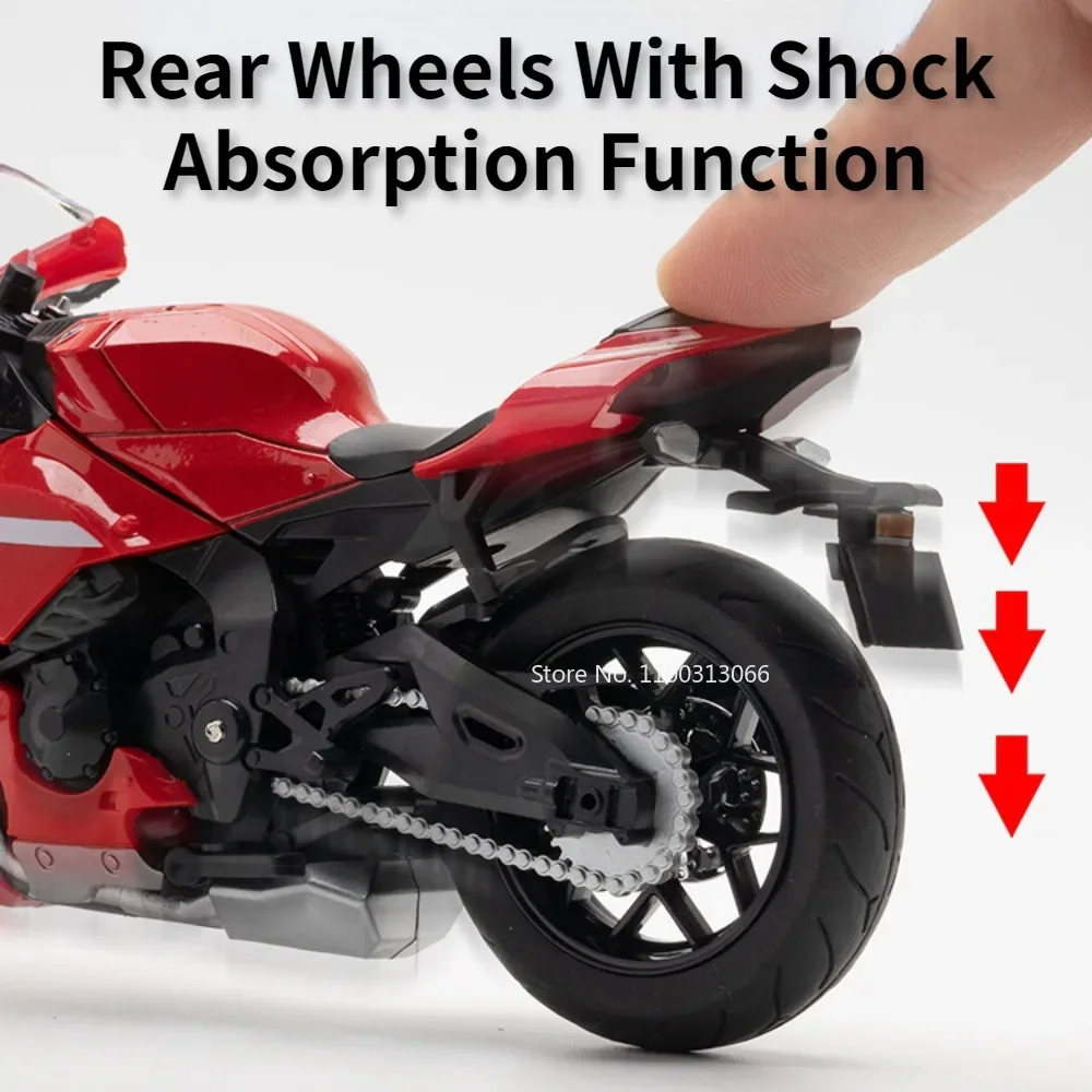 1:12 Scale Yamaha R1 Motorcycle Alloy Car Toys Metal Diecasts Motorcycles Model with Light and Sound Vehicle for Children Gifts