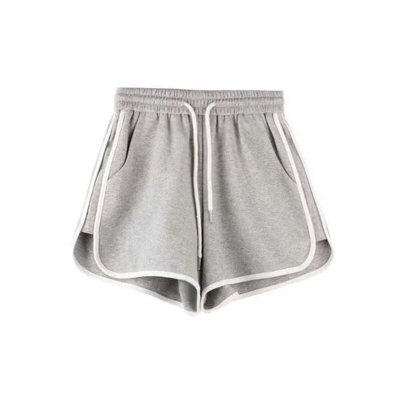 Pantalones cortos deportivos de verano para mujer, pantalones informales de cintura alta, nuevos pantalones de yoga de pierna ancha, pantalones de seguridad, pantalones de tres cuartos