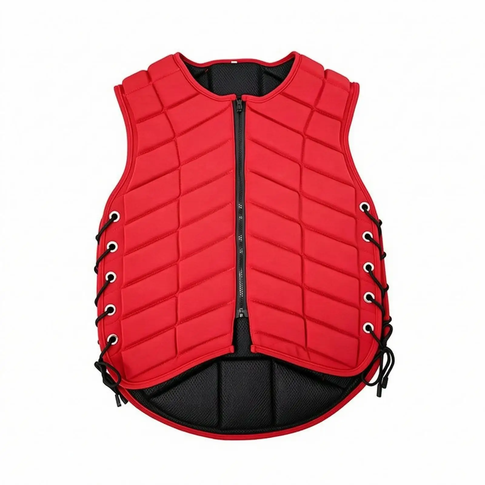 Riding Safety Vest for Horseback Equestrian Practice Breathable Impact Guard Chest Back Protection Adjustable Side Lacing for