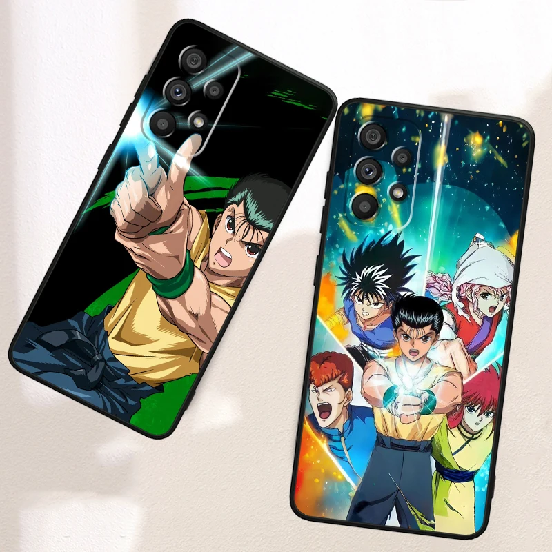 Yu Yu Hakusho Cartoon Anime For Samsung A53 A52 A33 A32 A51 A71 A21S A13 A73 A55 A22 A23 A35 A72 A54 A12 5G Black Funda