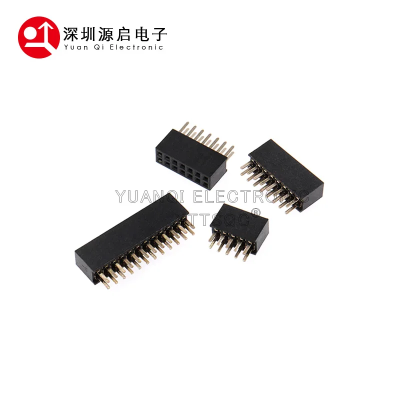 10PCS 2X2/3/4/5/6/7/8/9/10/12/15/20/25P/30/40p/50P PIN Double row Straight FEMALE PIN HEADER 1.27MM PITCH Strip Connector Socket