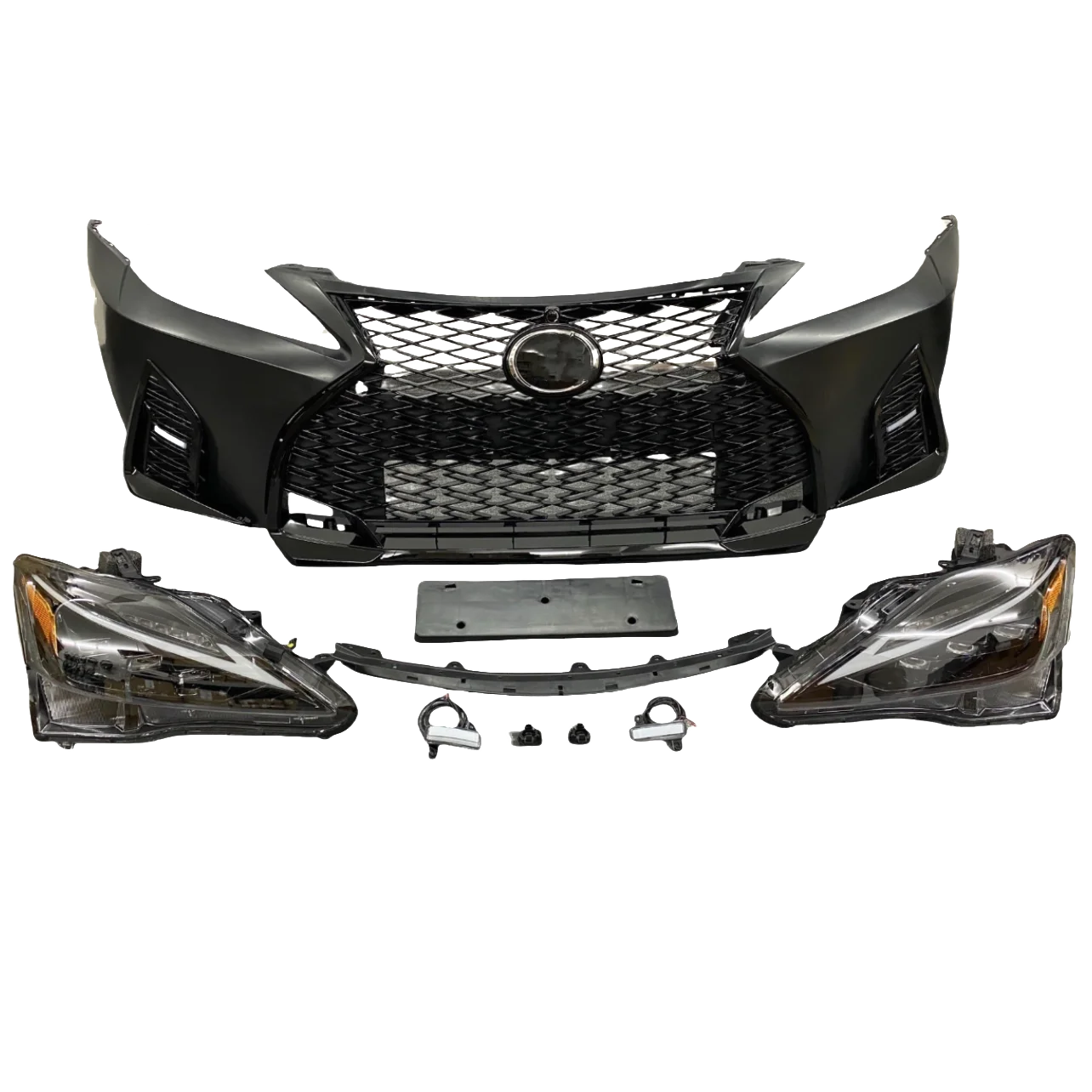 Auto spare parts body kit parts with grille front car bumper assembly for Lexus IS300