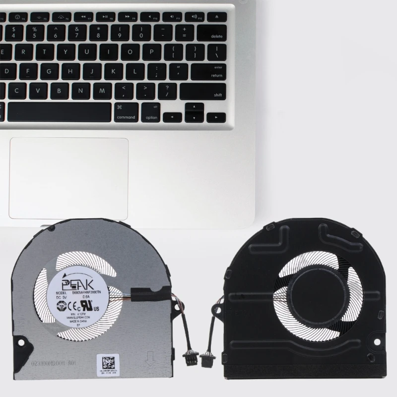 مروحة تبريد للكمبيوتر المحمول DC5V 4-pin 4-wire بالوعة الحرارة بالوعة الحرارة منخفضة الضوضاء ل Inspiron 5410 5415 5510 5515 7415 0KRK6P