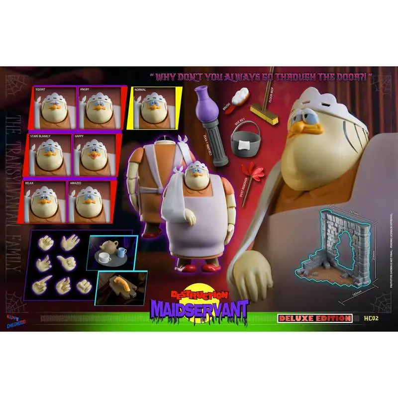 Happy HC02 Destruction Maidservant Count Duckula Articulated Action Figure In Stock Collectible Decorative Model Animation Fans