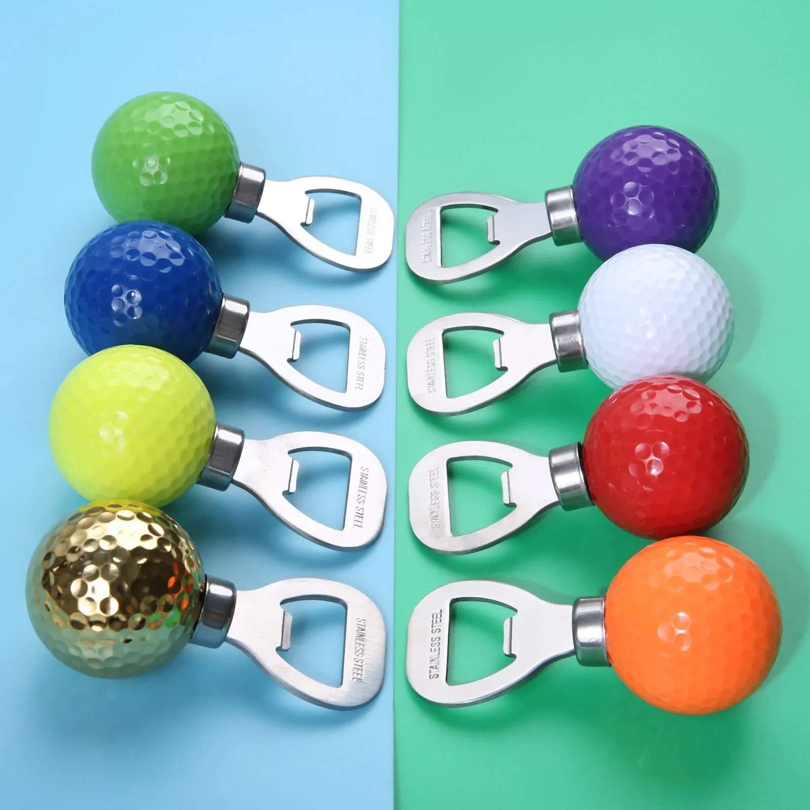 1 Pc Stainless Steel Golf Ball-Shaped Bottle Opener Novelty Corkscrew Wine And Beer Opener Golfer Practice Golf Training Aids