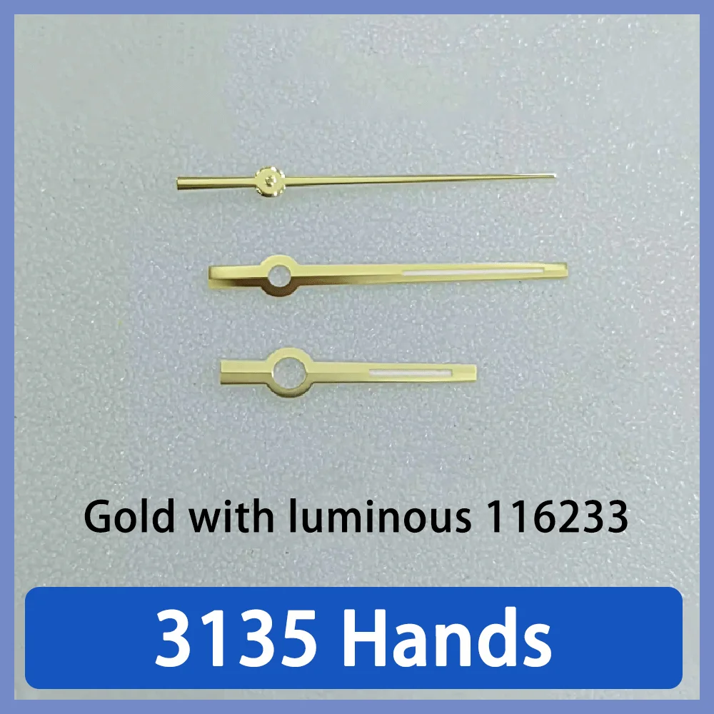 

Watch movement accessories hands for 3135 movement repair gold with luminous 116233 silver with luminous 116234