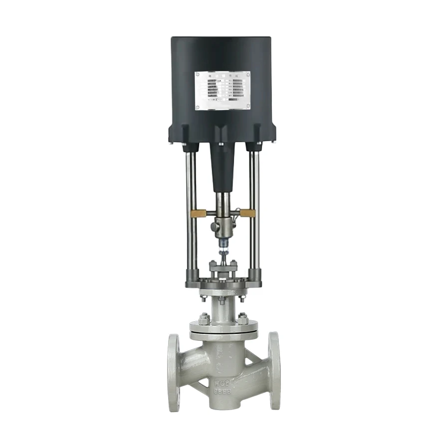 Line Casting Steel Electric Single Seated Control Valve Flow Steam Electric Modulating Control Valve