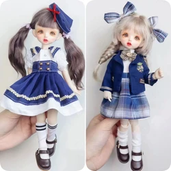 Cute 1/6 BJD Doll Outfit 30cm Doll Uniform Set Changing Clothes Accessories