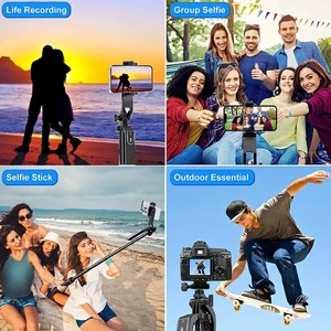 Portable camera tripod with wireless remote control, recording and live transmission, 360 ° rotation 6 Main Tripod Sales - №4