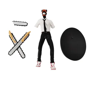 Chainaw Man Denji Hình anime, Denji Power Action Hình, 1560 người đàn ông cưa máy Denji Costurine, người lớn Bộ sưu tập Model Doll Toy, 19cm 6 Lính cứu hỏa Playmobil bán hàng chính - 3