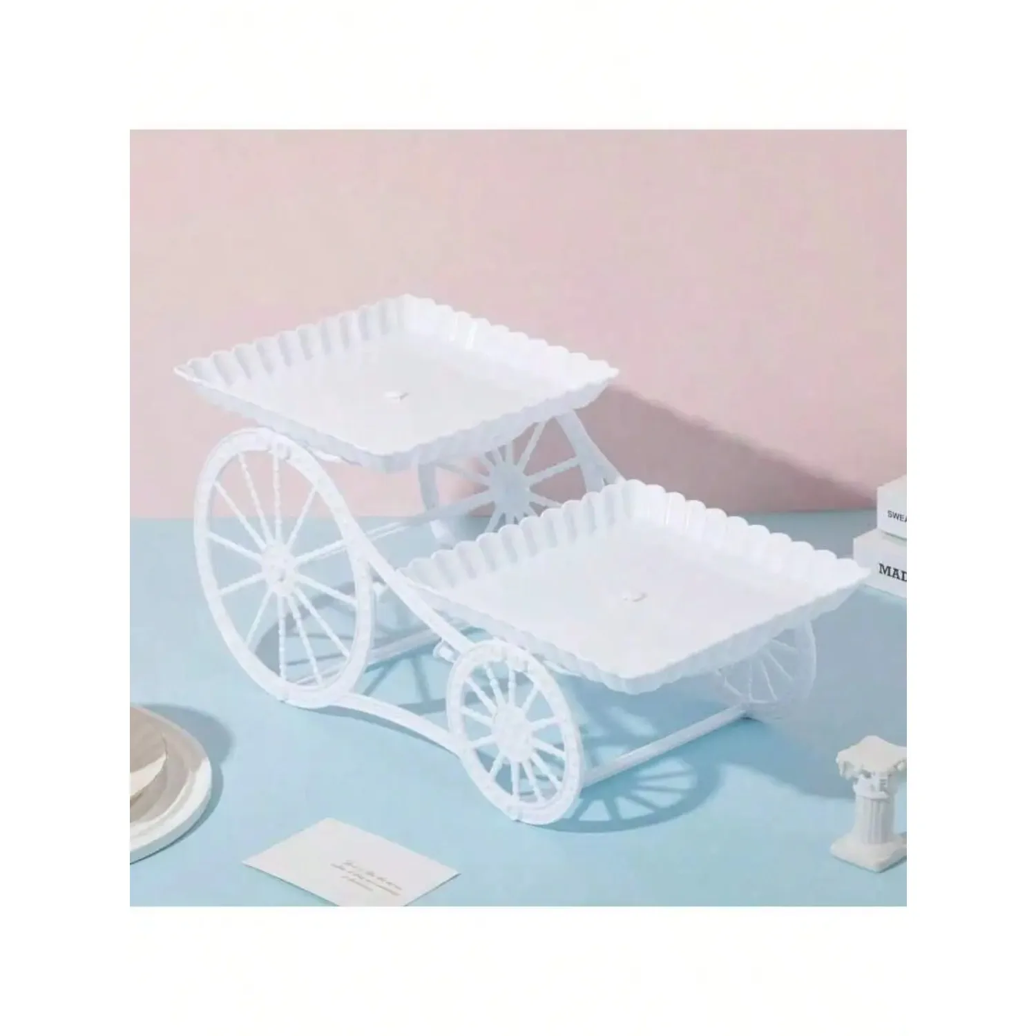 1 bandeja para servir aperitivos, plato para dulces y frutos secos para fiestas de cumpleaños, centro de mesa para sala de estar y cocina, regalo de Navidad