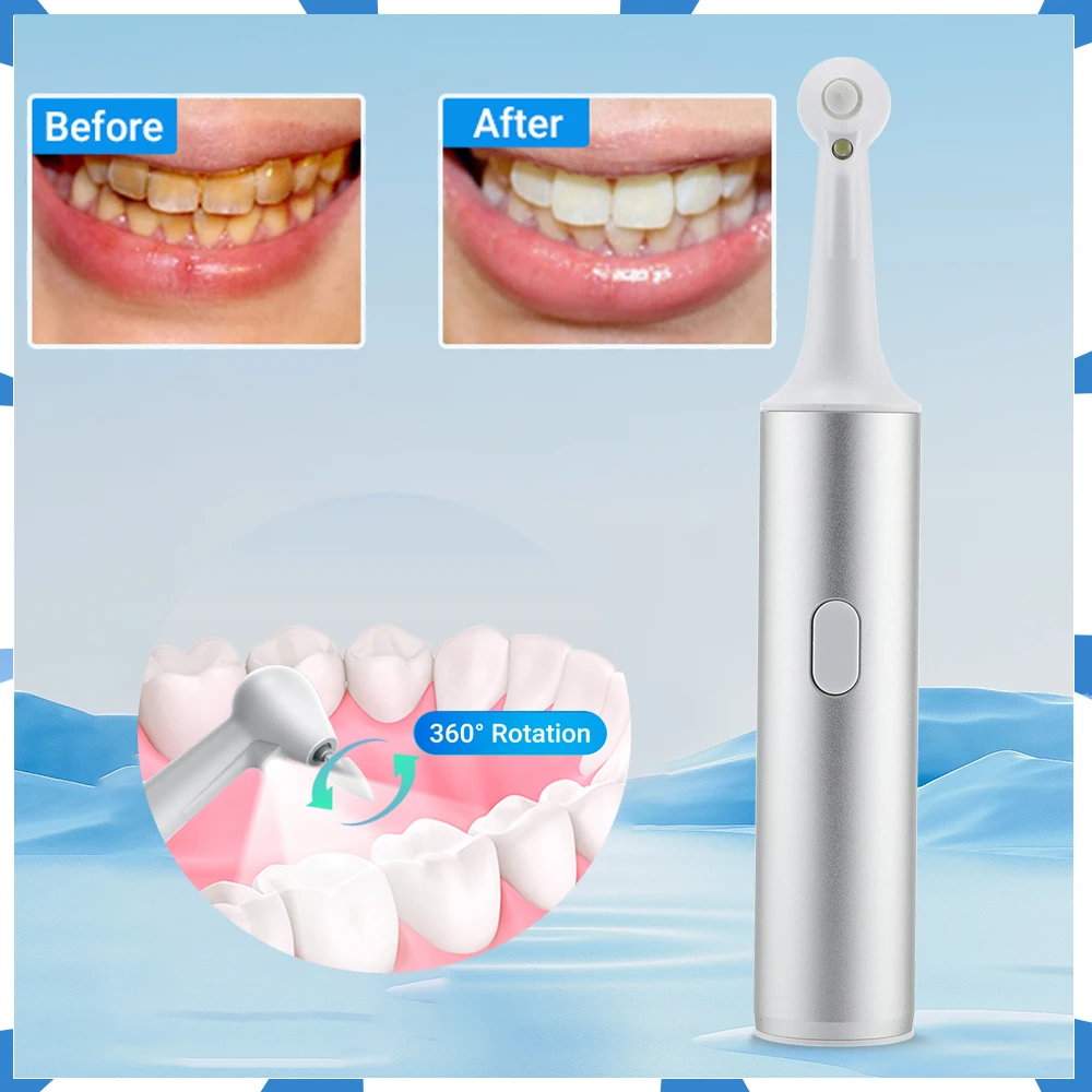 

Rotate 360° Electric Dental Scaler Multifunctional Cleaning Polisher Toothbrush Remove Smoke Stains Plaque Tartar Whitening USB