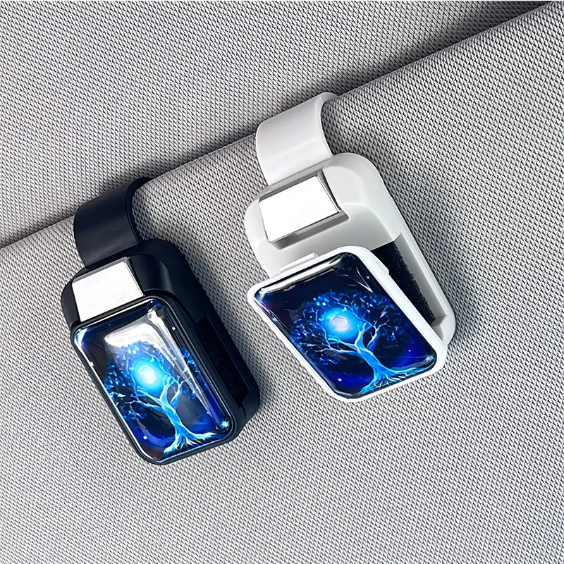 

Car Luminous Tree of Life Glasses Clip ABS Material Sunglasses Clip Sunshade Panel Universal Car Personalized Storage Clip