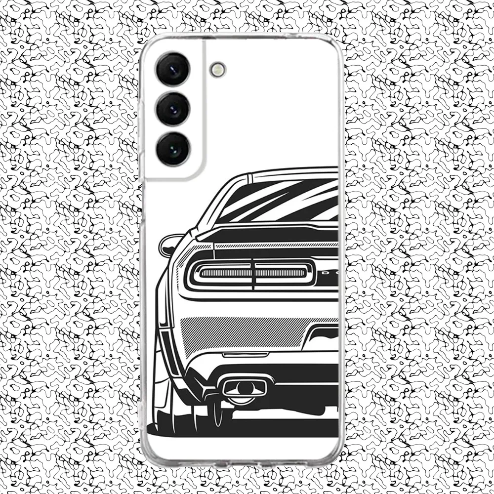 D-Dodge C-Challenger S-RTs Phone Case Silicone For Samsung S30,S23,21,22,20 Ultra,S20 FE lite,S10,9,PIus Note20ultra Cover Clear