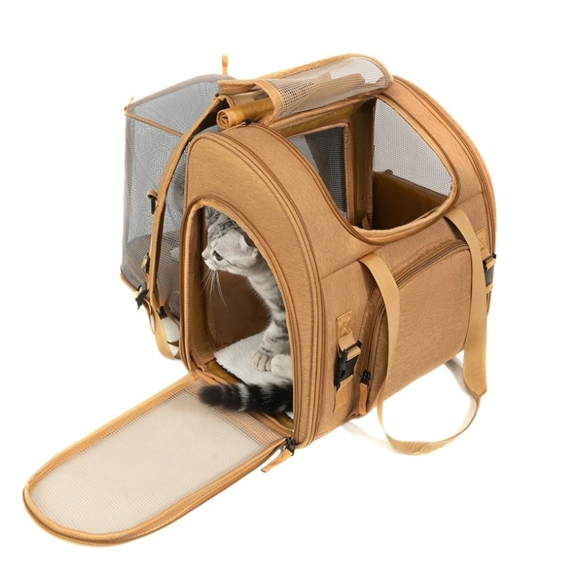 

Expandable Large Capacity Pet Backpack Carrier For Cats And Small Dogs Foldable Travel Bag For Outdoor Day Trips Perfect Gift