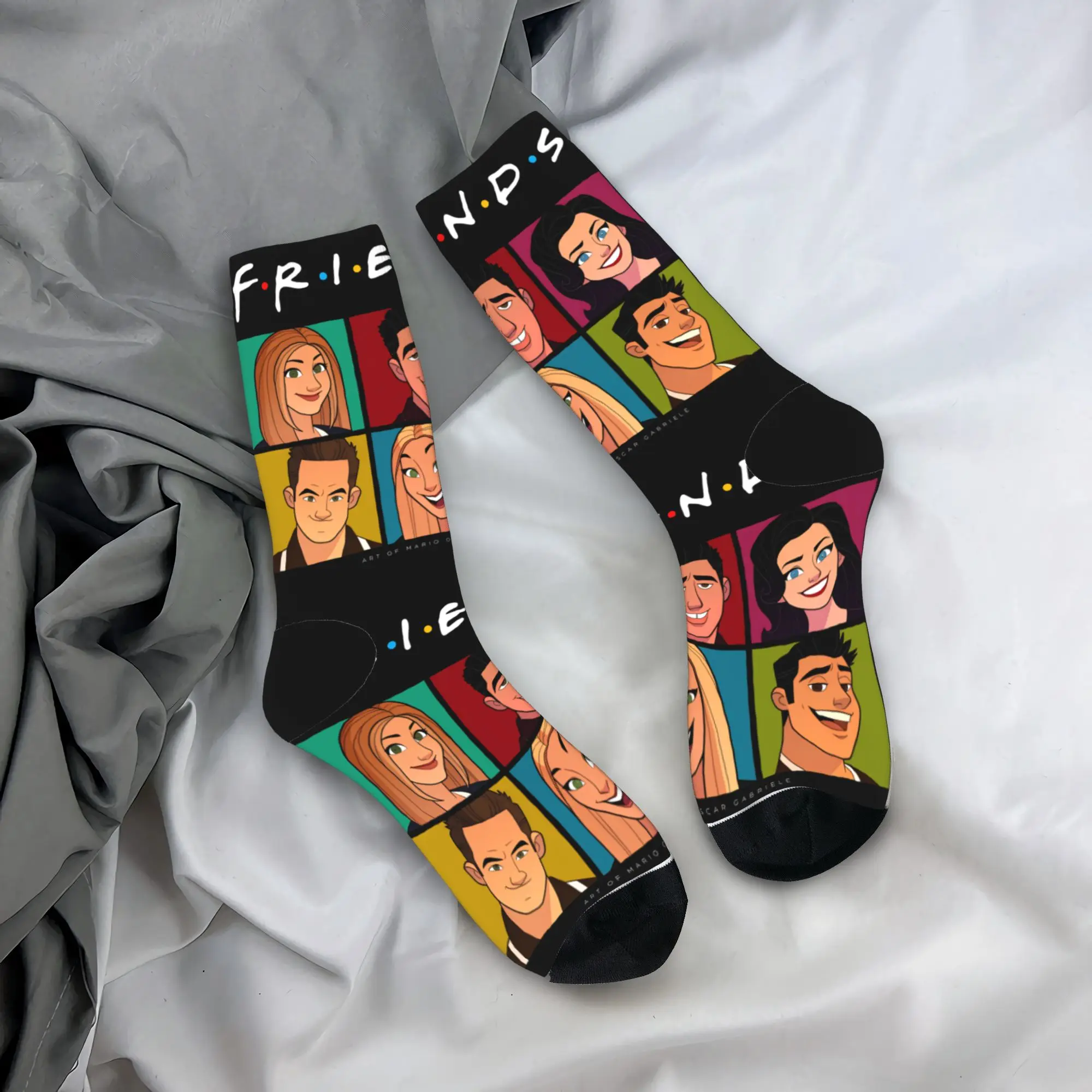 Friends TV Show Stockings  Graphic Funny Socks Autumn Non Skid Socks Women Men Running Sports Quality Socks