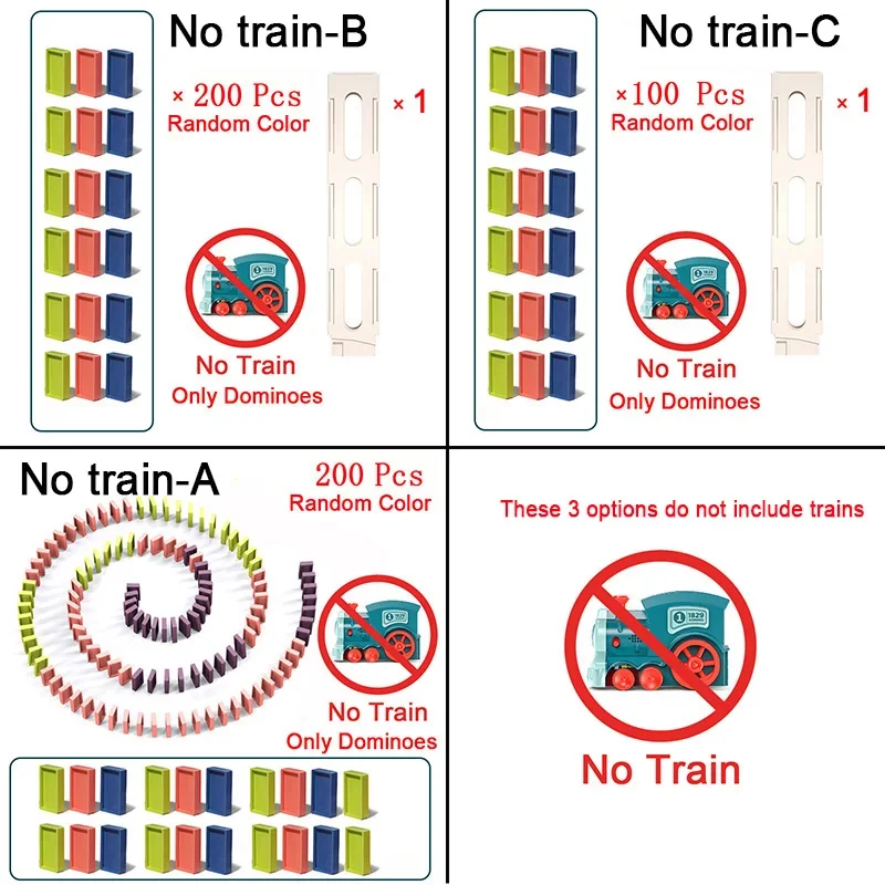 Tren de dominó de colocación automática para niños, juego de dominó de coche eléctrico, Kits de bloques de ladrillo, juegos, juguetes educativos, juguete DIY para niños, regalo