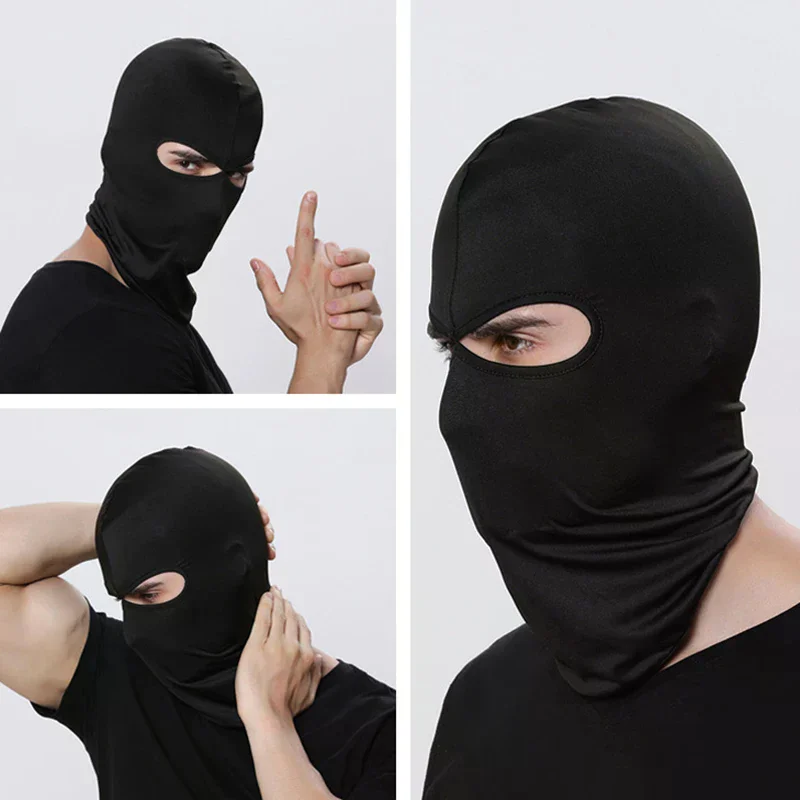 Motorcycle Face Mask Moto Helmet Bandana Hood Ski Neck Full Face Mask Windproof Face Shield Men's Biker Mask 2 Hole