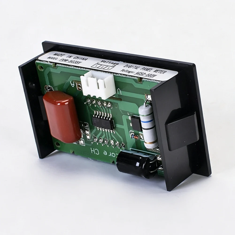 Digital AC Voltmeter 50-500V with 68x38mm Cutout Size and LED Display for Real Time Monitoring in Distribution Automation