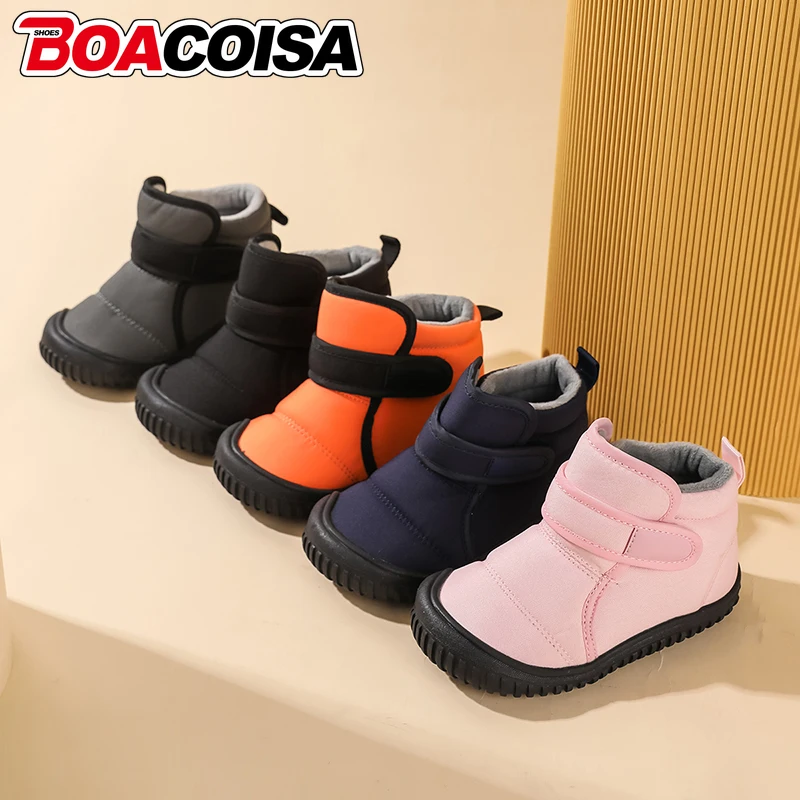 

Unisex Kids Shoes Outdoor Anti-slip Winter Snow Boots Warm Toddler For Baby Boys Girls Flat Walking Sprot Running Shoe Size19-28