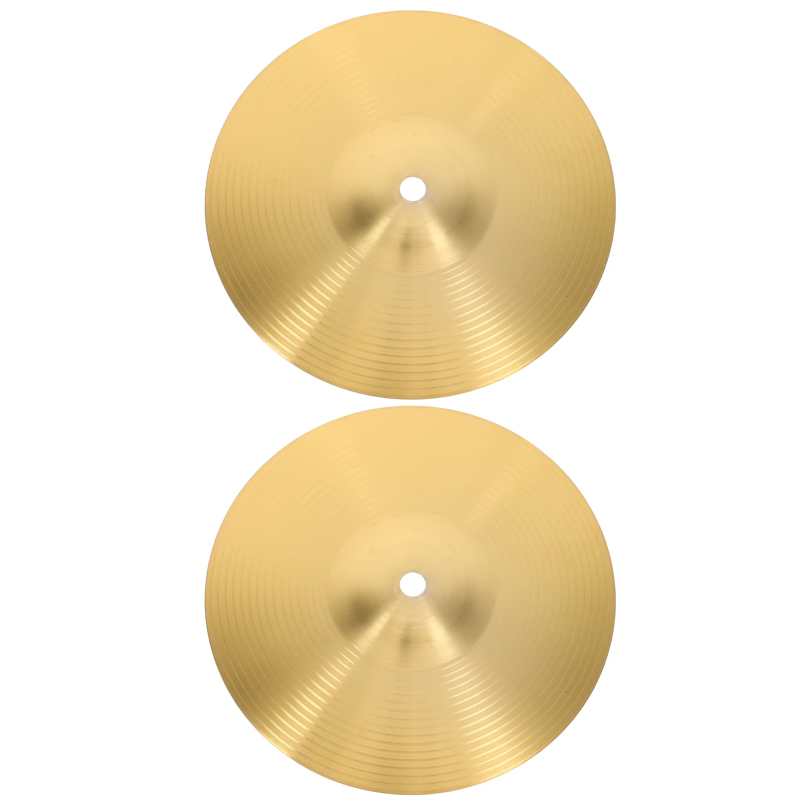 

2 Pcs Cymbals Practice Jazz Drum Musical Instrument Metal for Drums Kit Crash Brass Supplies Splash