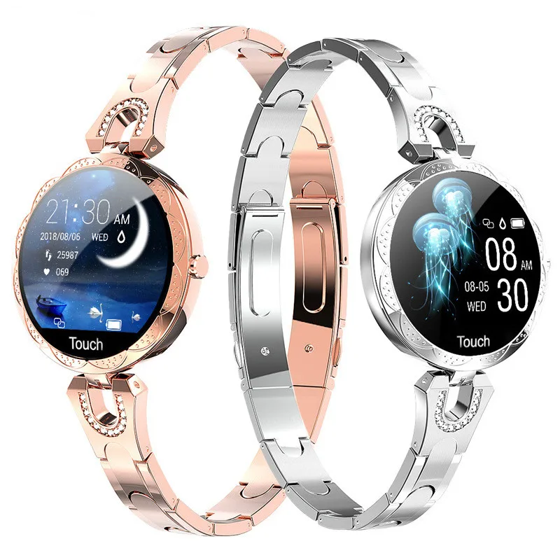 

AK15 Women Smart Watch IP67 Waterproof Bluetooth Bracelet Metal Ladies Sports Fitness Tracker Heart Rate Blood Pressure Monitor