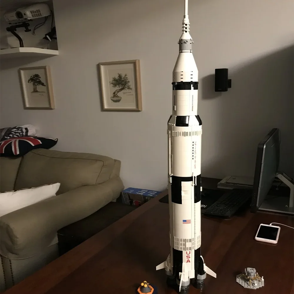1969 Pieces Space Rockets Building Block Universe Construction Brick Compatible With Set Adults Birthday Gift