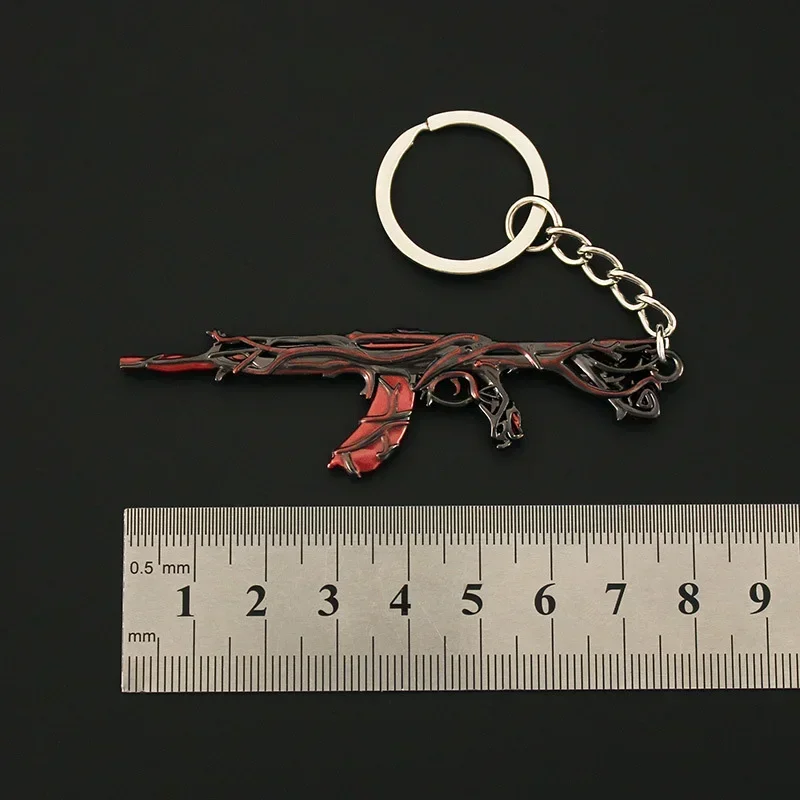 8cm valorant chaveiros gaias vingança laranja vandal periférico metralhadora arma de metal modelo jogo exibição presentes brinquedos para crianças