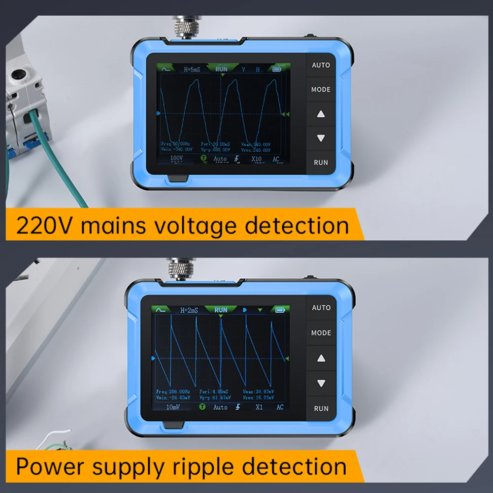 DSO510 Compact Digital Oscilloscope with Auto Functionality and USB Charging for Convenient Usage in Any Setting