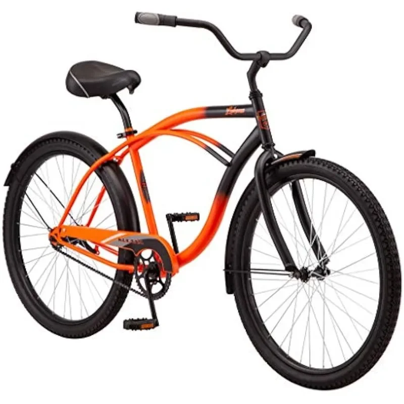 

Lakona Shore Adult Beach Cruiser Bike, 26-Inch Wheels, Single Speed, Orange/Black