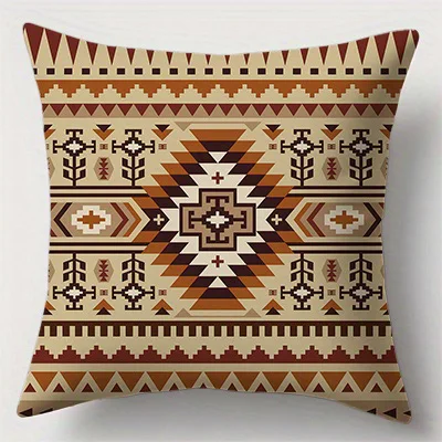Home Decor Bohemian Aztec Pattern Throw Pillow Covers Pattern Cushion Cover Suitable for Sofa Bedroom Car Pillow Cover