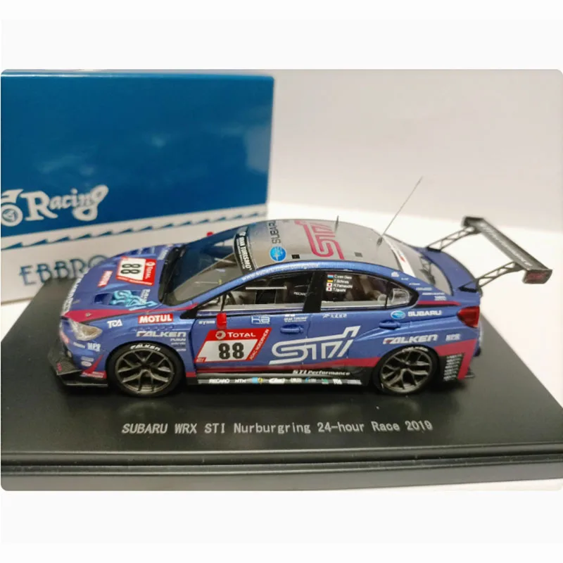 Ebbro 1/43 scale Subaru WRX STl 88# Nurburgring 24-hour Race 2019 rally Resin car model Adult Souvenir Static Display Collection