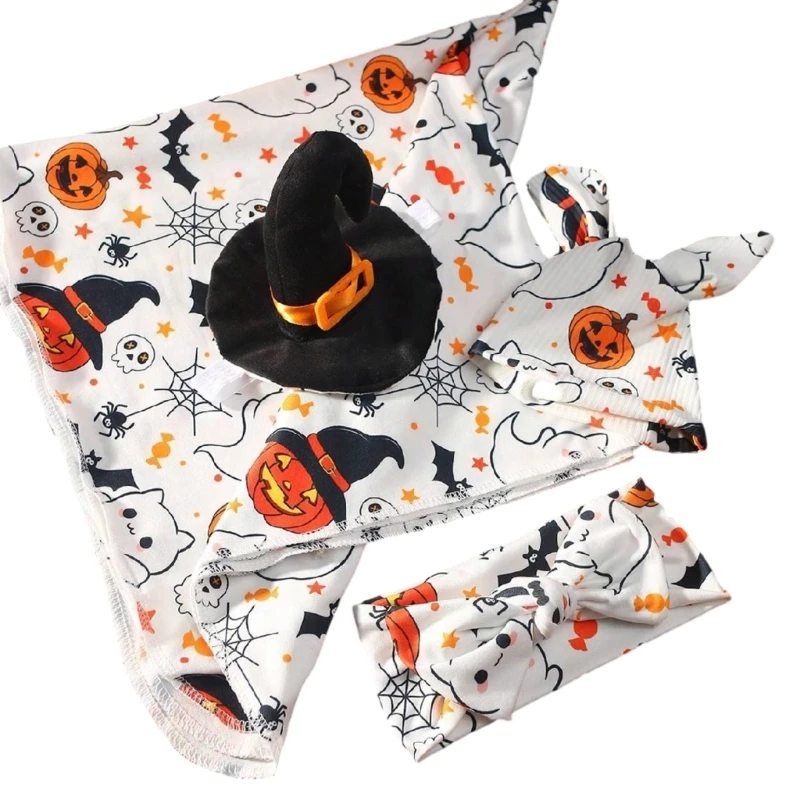 Baby Photography Props Newborns Photo Clothes Photography Costume Halloween Themed Pumpkin Printed Outfit for Baby