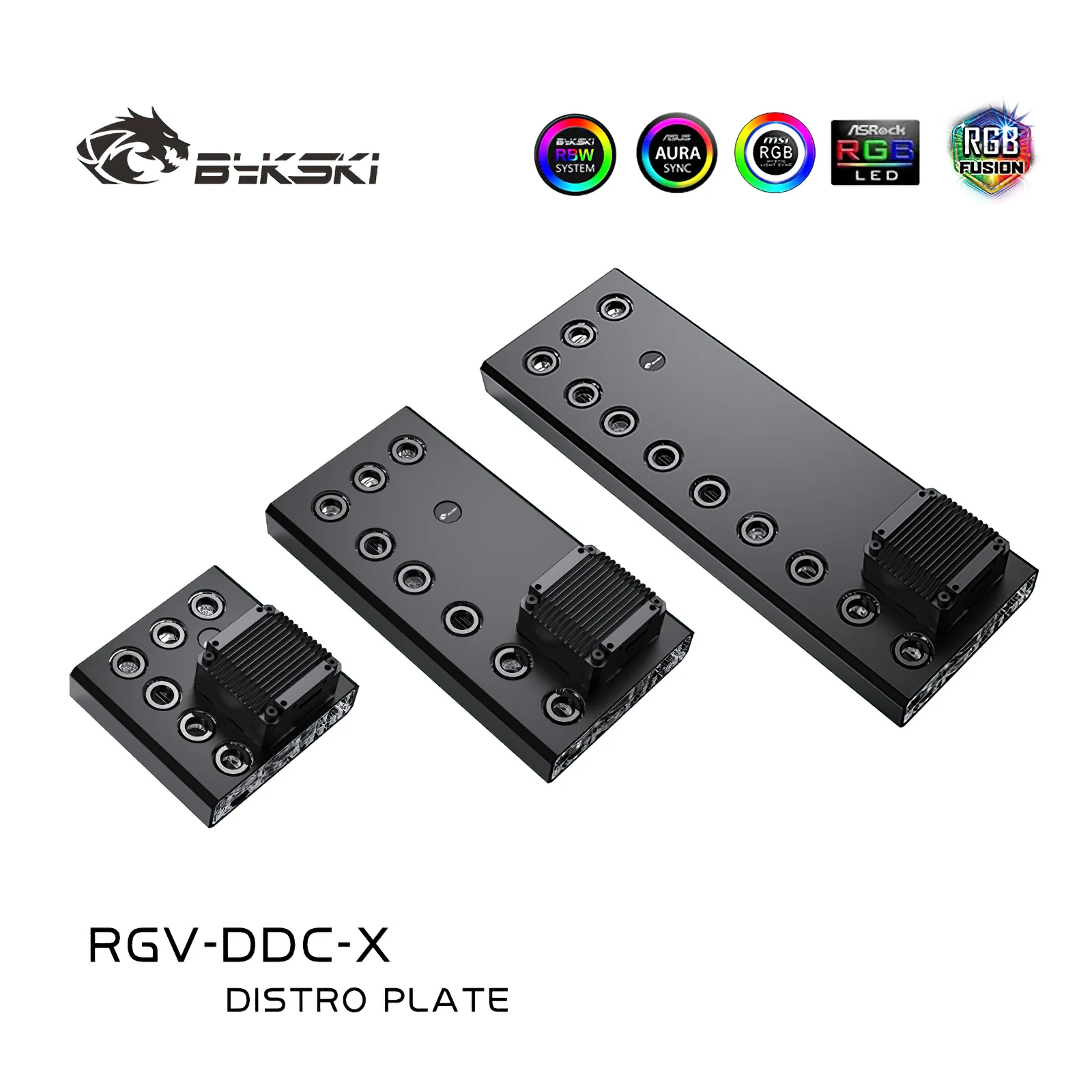 Bykski Water Cooling RGB Reservoir Tank Universal Distro Plate RGV-DDC-X-TK120/240/360