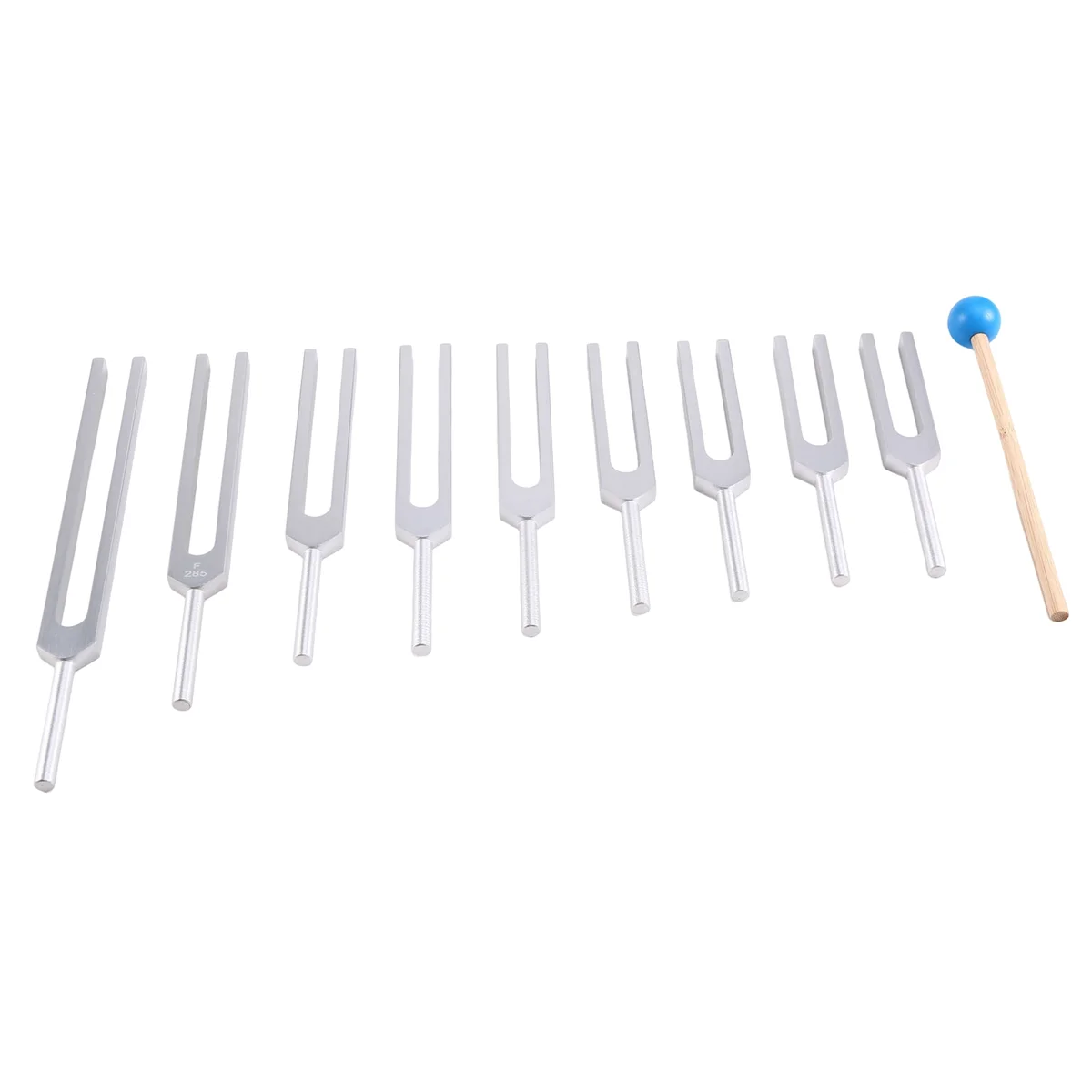 

Retails Tuning Forks Chakra Set, 174Hz/285Hz/396Hz/417Hz/528Hz/639Hz/741Hz/852Hz/963Hz,for Healing Chakra,Sound Therap Silver