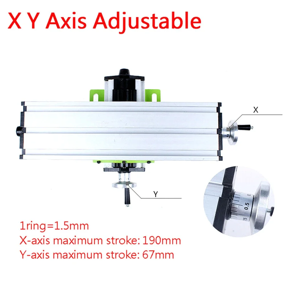 Table travail multifonctionnelle pour mini perceuse, fixation d'étau, fraisage, réglage des axes X et Y, coordonnées