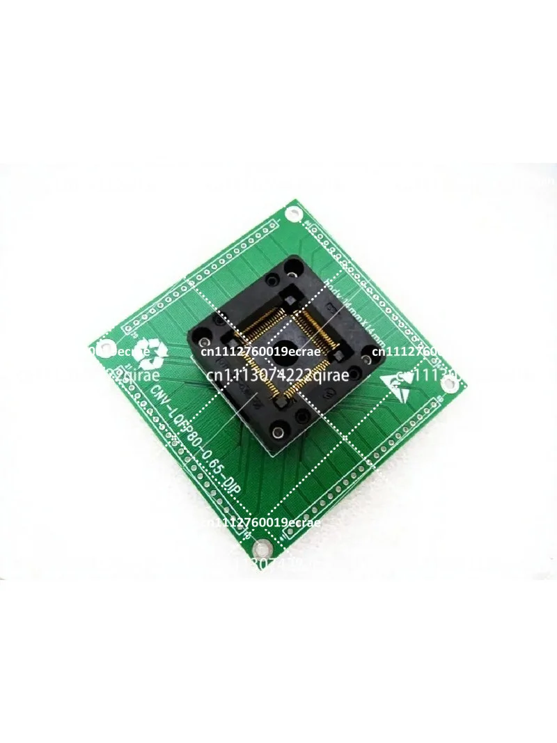 QFP80 LQFP80 Pitch 0.65mm IC Test Socket Adapter for Programming Debug and Burn-in