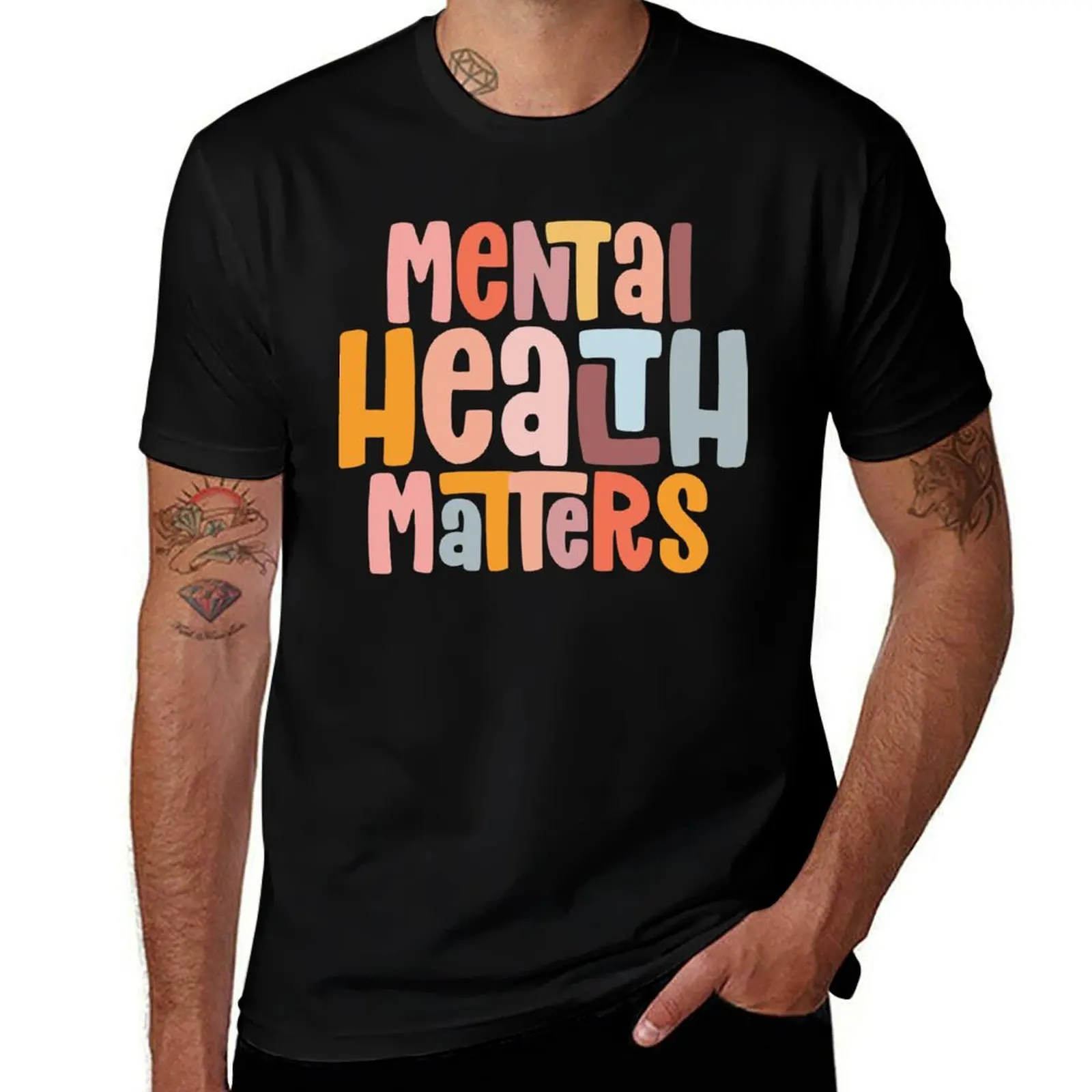 

Mental Health Matters Mental Health Awareness Illness T-Shirt Trendy Casual Short Sleeve Shirt